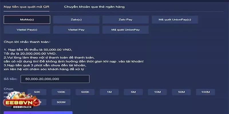 Nạp tiền EE88 Nạp tiền EE88